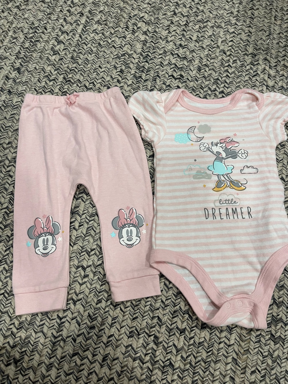 Disney Pink Minnie Mouse Baby Two-Piece Set